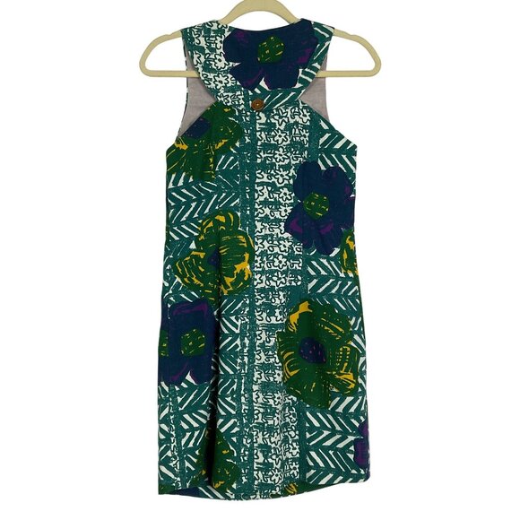 Anthropologie | Vanessa Virginia Graphic Hibiscus shift dress, US size 0, Pocket - Picture 7 of 14